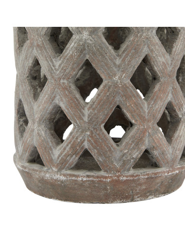 Affordable industrial style furniture Hill Interiors Siena Brown Large Lattice Lantern 23627 for modern home decor, free shippi