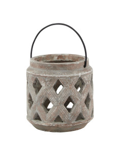 Hill Interiors Siena Brown Lattice Lantern 23628 - Authentic Hill Interiors furniture directly from FastDaddy UK. Exclusive col