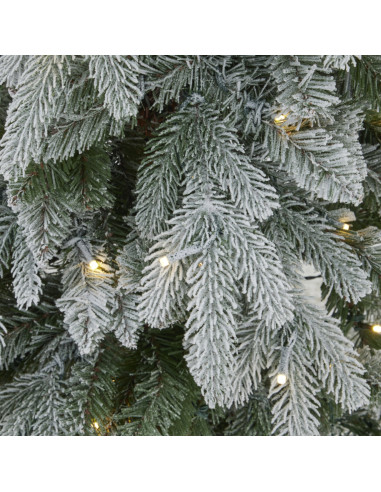 Affordable industrial style furniture Hill Interiors Slim Snowy Woodland Pre-Lit 200 Led Christmas Tree 24128 for modern home d