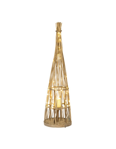 Buy Hill Interiors 24365 Small Conical Wicker Lantern With Glass Holder & LED Lights online in UK with fast delivery from FastD