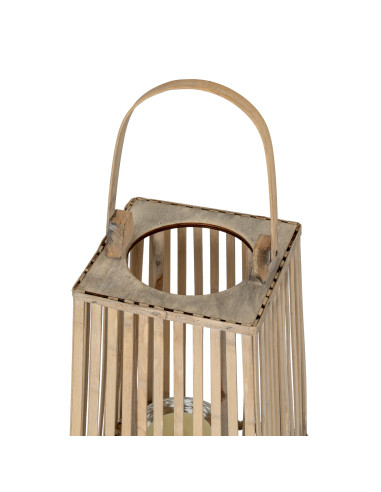 Affordable industrial style furniture Hill Interiors Small Silo Wicker Lantern With Glass Holder 24356 for modern home decor, f