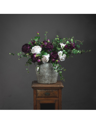 Affordable industrial style furniture Hill Interiors Aged Stone Ceramic Vase 19417 for modern home decor, free shipping options