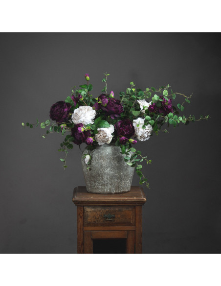 Affordable industrial style furniture Hill Interiors Aged Stone Ceramic Vase 19417 for modern home decor, free shipping options