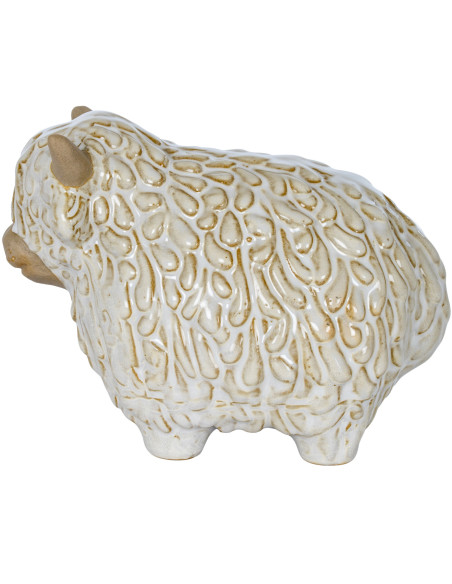 Affordable industrial style furniture Hill Interiors Alora Ceramic Highland Cow 24148 for modern home decor, free shipping opti