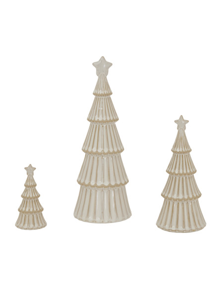 Affordable industrial style furniture Hill Interiors Alora Ceramic Snowy Layered Tree With Star 24160 for modern home decor, fr