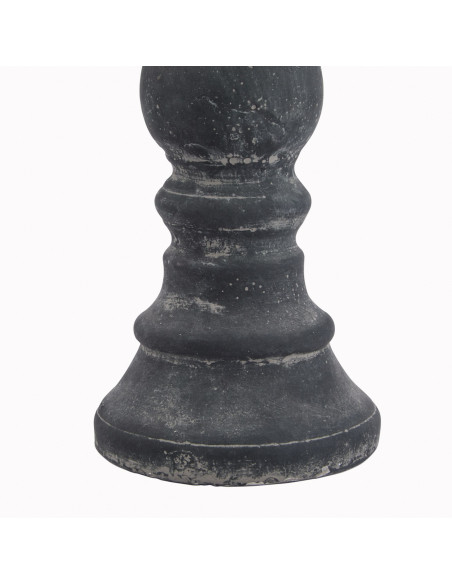 Affordable industrial style furniture Hill Interiors Amalfi Grey Column Candle Holder 23324 for modern home decor, free shippin