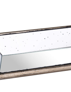 Hill Interiors Astor Distressed Mirrored Display Tray With Wooden Detailing 20311 - Authentic Hill Interiors furniture directly 2
