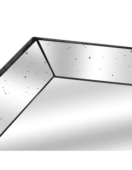 Buy Hill Interiors 19172 Astor Distressed Mirrored Square Tray W/Wooden Detailing Lge online in UK with fast delivery from Fast