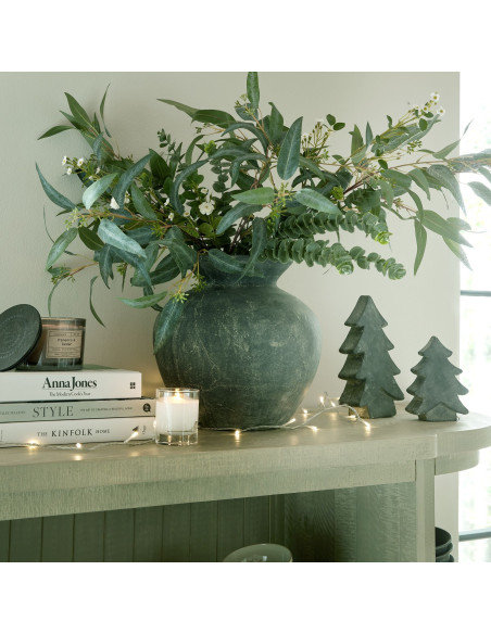 High-quality metal and wood construction of Hill Interiors SKU 23619 Amalfi Grey  Medium Christmas Tree, detailed view for UK c