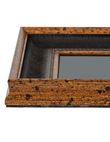 High-quality metal and wood construction of Hill Interiors SKU 21562 Black  Antique Gold Beaded 4X6 Photo Frame, detailed view