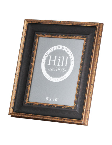 Hill Interiors Black And Antique Gold Beaded  8X10 Photo Frame 21564 - Authentic Hill Interiors furniture directly from FastDad