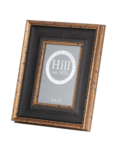 Hill Interiors Black And Antique Gold Beaded 5X7 Photo Frame 21563 - Authentic Hill Interiors furniture directly from FastDaddy