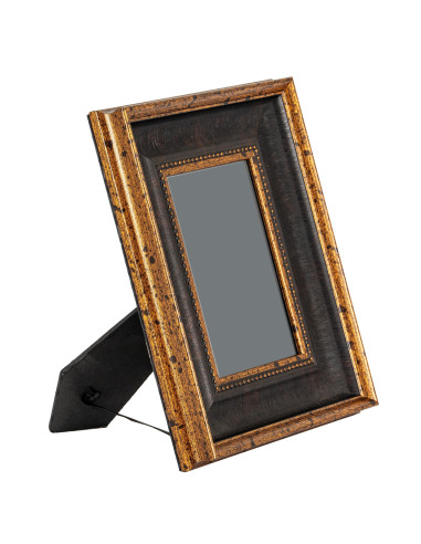 Affordable industrial style furniture Hill Interiors Black And Antique Gold Beaded 5X7 Photo Frame 21563 for modern home decor,