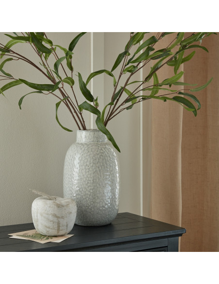 Full dimensions and specifications of Hill Interiors Cairn Dimple Large Vase 24465: Height 37.00cm, Width 18.00cm, perfect for