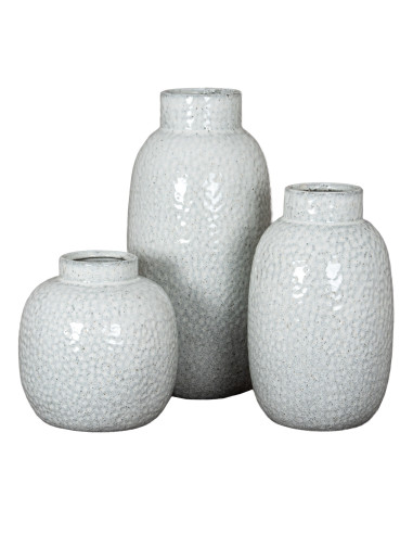 High-quality metal and wood construction of Hill Interiors SKU 24464 Cairn Dimple Medium Vase, detailed view for UK customers.