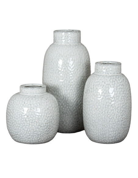 High-quality metal and wood construction of Hill Interiors SKU 24464 Cairn Dimple Medium Vase, detailed view for UK customers.