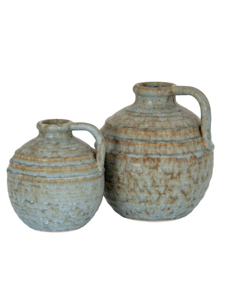 High-quality metal and wood construction of Hill Interiors SKU 24492 Capella Krater Jug Vase, detailed view for UK customers.