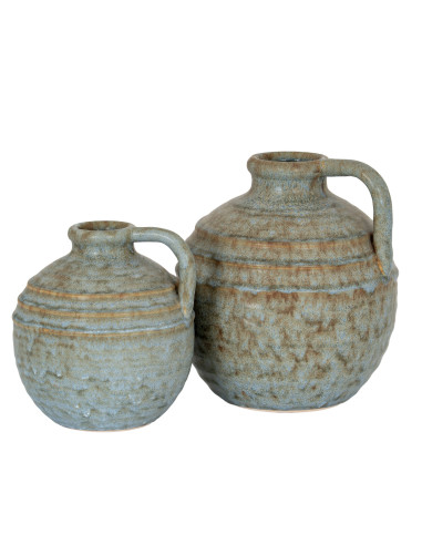 High-quality metal and wood construction of Hill Interiors SKU 24493 Capella Krater Large Jug Vase, detailed view for UK custom