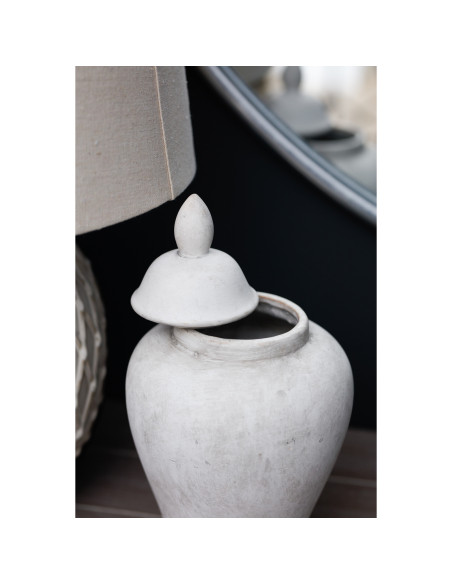 Affordable industrial style furniture Hill Interiors Darcy Stone Ginger Jar 21360 for modern home decor, free shipping options