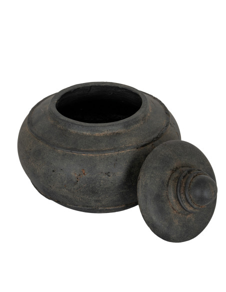 Affordable industrial style furniture Hill Interiors Dusk Large Pot With Lid 24596 for modern home decor, free shipping options