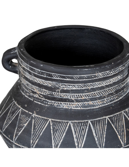 Affordable industrial style furniture Hill Interiors Etched Collection Tall Pot With Handle 24628 for modern home decor, free s