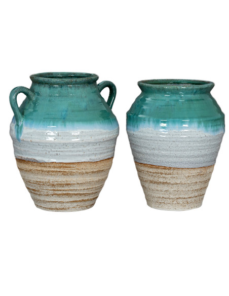 High-quality metal and wood construction of Hill Interiors SKU 24482 Fen Amphora Vase, detailed view for UK customers.