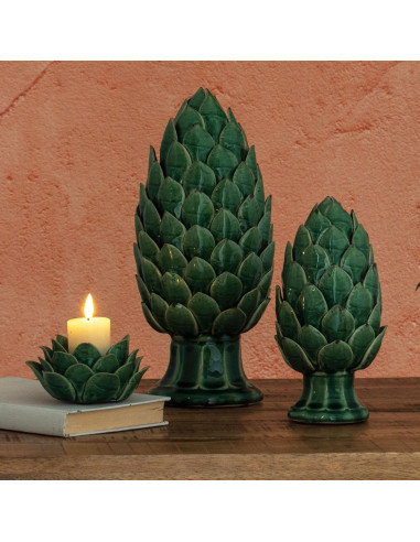 Affordable industrial style furniture Hill Interiors Globe Green Chianti Artichoke 22648 for modern home decor, free shipping o