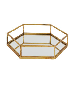 Hill Interiors Gold Hexagon Set Of Two Trays 22489 - Authentic Hill Interiors furniture directly from FastDaddy UK. Exclusive c 2