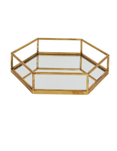 Buy Hill Interiors 22489 Gold Hexagon Set Of Two Trays online in UK with fast delivery from FastDaddy UK, your furniture expert