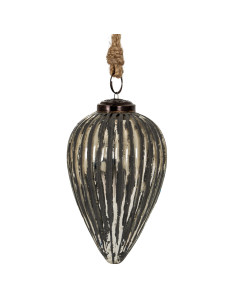 Hill Interiors Grey Metallic Collection Large Cone Bauble 24220 - Authentic Hill Interiors furniture directly from FastDaddy UK 2