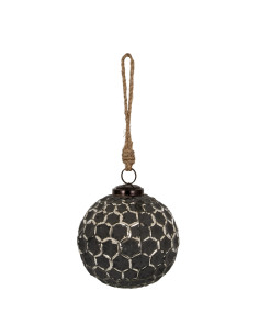 Hill Interiors Grey Metallic Collection Large Honey Combe Bauble 24222 - Authentic Hill Interiors furniture directly from FastD