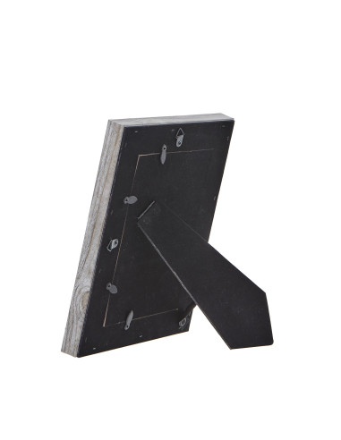 High-quality metal and wood construction of Hill Interiors SKU 23690 Grey Washed 5X7 Photo Frame, detailed view for UK customer