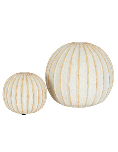 High-quality metal and wood construction of Hill Interiors SKU 24615 Grove Medium Decorative Ball, detailed view for UK custome