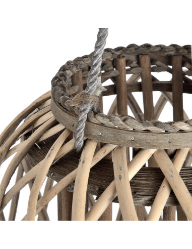 Affordable industrial style furniture Hill Interiors Huge Standing Wicker Lantern 18730 for modern home decor, free shipping op