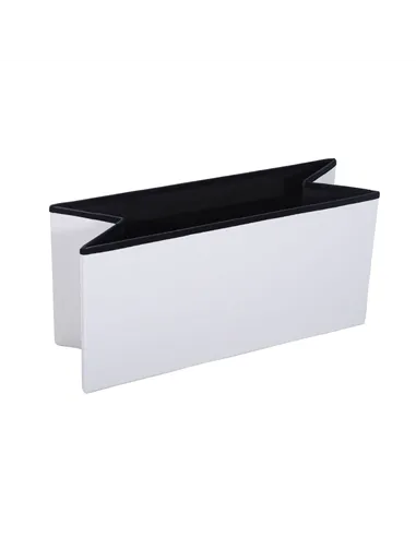 HOMCOM Folding Faux Leather Storage Cube Ottoman Bench Seat PU Rectangular Footrest Stool Box (Cream White)