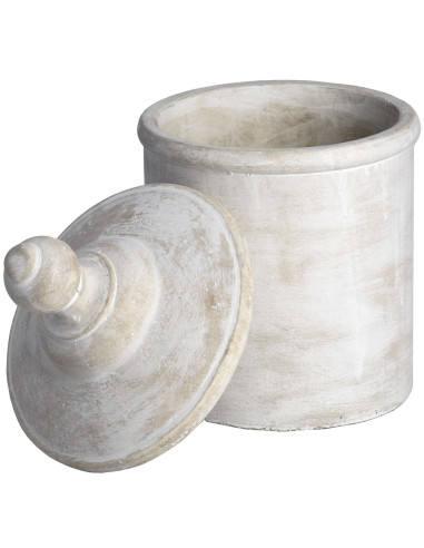 Buy Hill Interiors 18002 Large Antique White Cannister online in UK with fast delivery from FastDaddy UK, your furniture expert