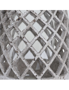 Hill Interiors Large Conical Ceramic Lattice Hurricane Lantern 19428 - Authentic Hill Interiors furniture directly from FastDad 2