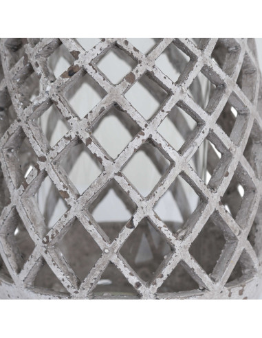 Buy Hill Interiors 19428 Large Conical Ceramic Lattice Hurricane Lantern online in UK with fast delivery from FastDaddy UK, you