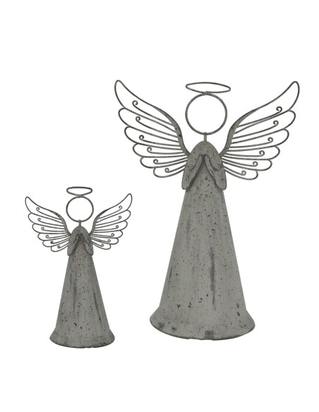 Affordable industrial style furniture Hill Interiors Large Rustic Metal Standing Angel 24013 for modern home decor, free shippi