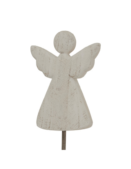 Affordable industrial style furniture Hill Interiors Large Whitewashed Rustic Angel On Stand 24040 for modern home decor, free