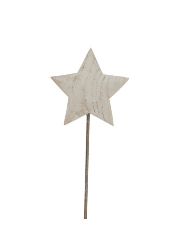 Hill Interiors Large Whitewashed Rustic Star On Stand 24036 - Authentic Hill Interiors furniture directly from FastDaddy UK. Ex