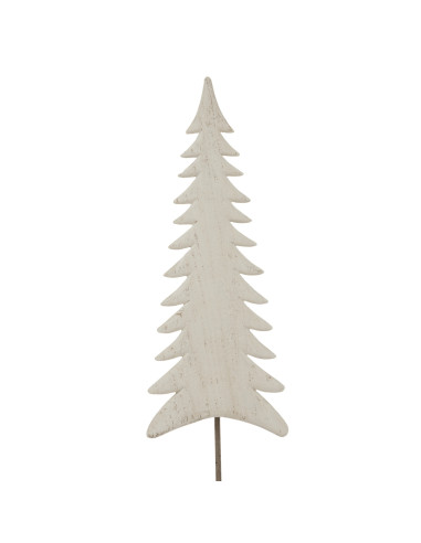 High-quality metal and wood construction of Hill Interiors SKU 24053 Large Whitewashed Tall Tree On Stand, detailed view for UK
