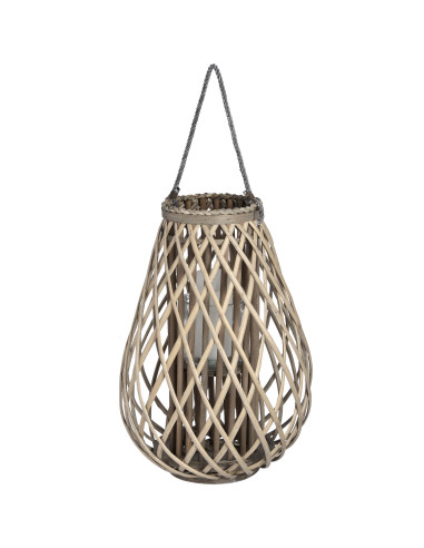 Hill Interiors Large Wicker Bulbous Lantern 18726 - Authentic Hill Interiors furniture directly from FastDaddy UK. Exclusive co