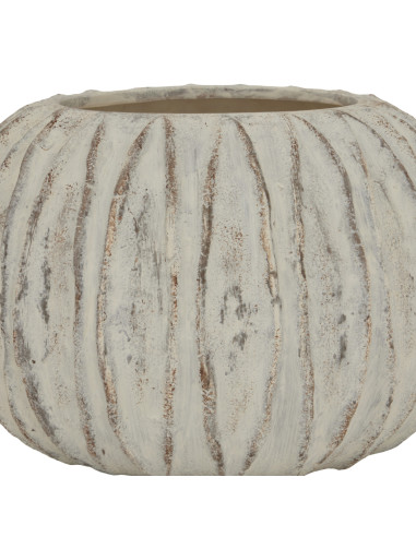 Affordable industrial style furniture Hill Interiors Lorenzo Rotund Fin Vase 23971 for modern home decor, free shipping options