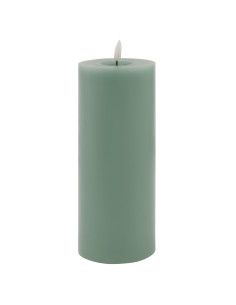 Hill Interiors Luxe Collection Melt Effect 3.5x9 Sage LED Wax Candle 23039 - Authentic Hill Interiors furniture directly from F