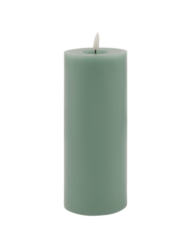 Hill Interiors Luxe Collection Melt Effect 3.5x9 Sage LED Wax Candle 23039 - Authentic Hill Interiors furniture directly from F