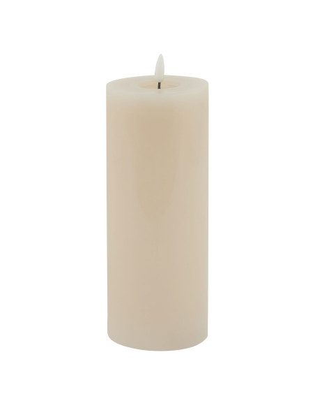 Hill Interiors Luxe Collection Melt Effect 3.5x9 Taupe LED Wax Candle 23033 - Authentic Hill Interiors furniture directly from
