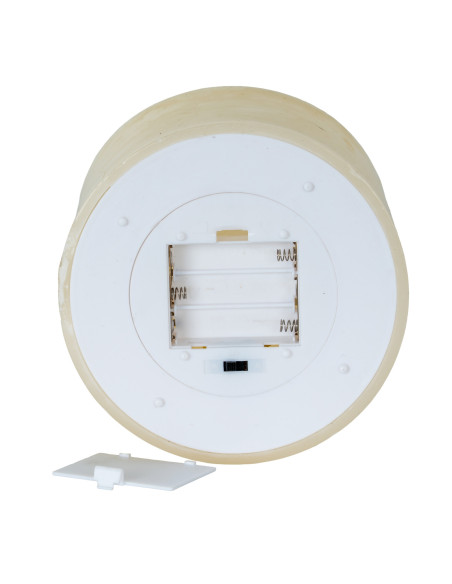 Affordable industrial style furniture Hill Interiors Luxe Collection Melt Effect 3.5x9 Taupe LED Wax Candle 23033 for modern ho