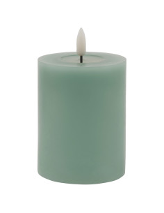 Hill Interiors Luxe Collection Melt Effect 3x4 Sage LED Wax Candle 23037 - Authentic Hill Interiors furniture directly from Fas