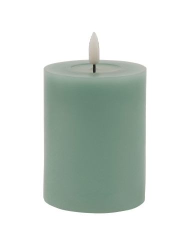 Hill Interiors Luxe Collection Melt Effect 3x4 Sage LED Wax Candle 23037 - Authentic Hill Interiors furniture directly from Fas